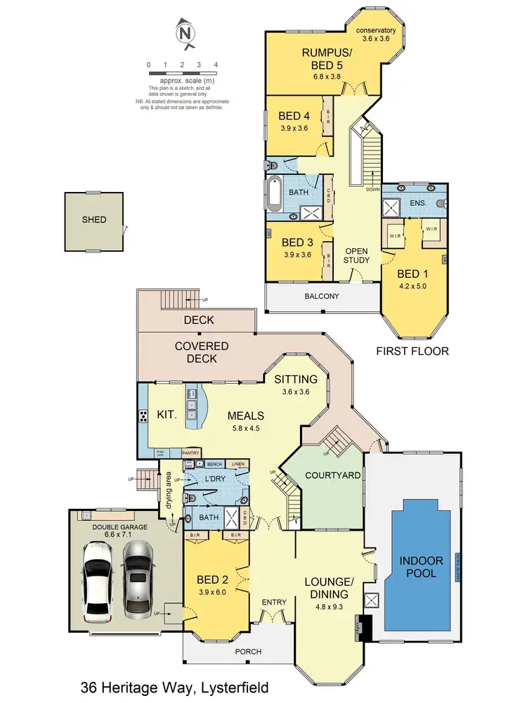 Floorplan of Homely house listing, 36 Heritage Way, Lysterfield VIC 3156