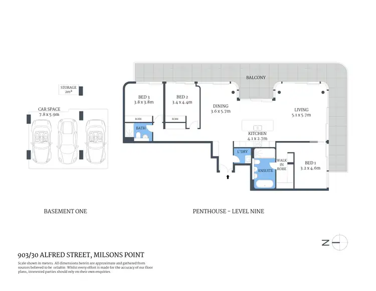 Floorplan of Homely apartment listing, 903/30 Alfred Street, Milsons Point NSW 2061