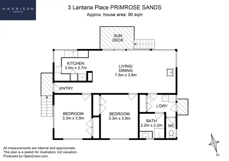Floorplan of Homely house listing, 3 Lantana Place, Primrose Sands TAS 7173