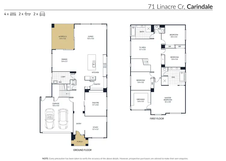 Floorplan of Homely house listing, 71 Linacre Crescent, Carindale QLD 4152