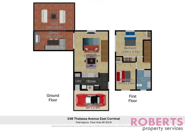 Floorplan of Homely townhouse listing, 3/48 Thalassa Avenue, East Corrimal NSW 2518