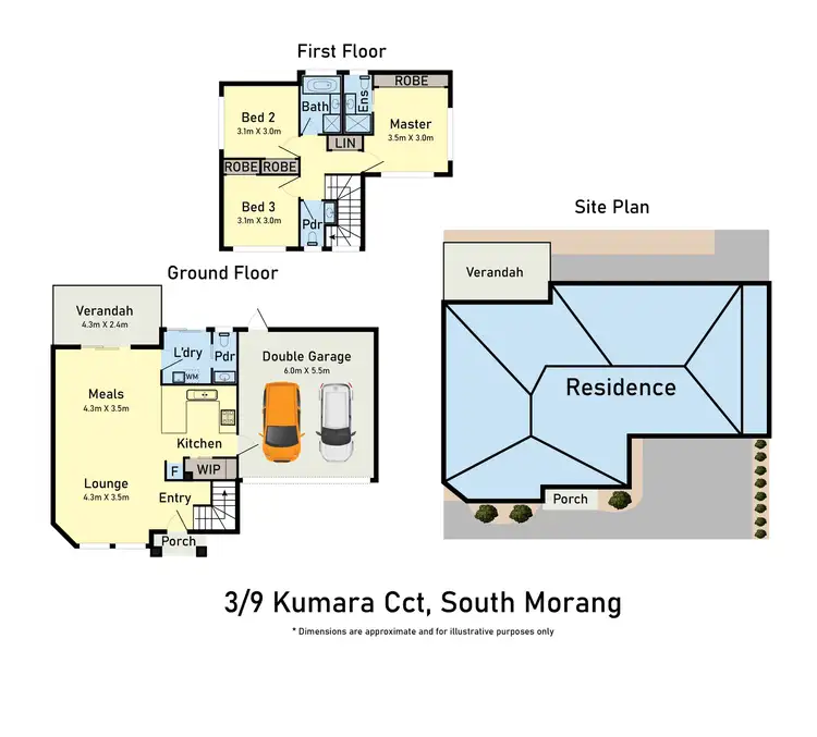 Floorplan of Homely house listing, 3/9 Kumara Circuit, South Morang VIC 3752