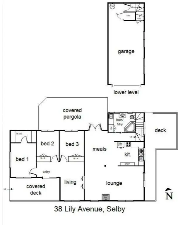 Floorplan of Homely house listing, 38 Lily Avenue, Selby VIC 3159