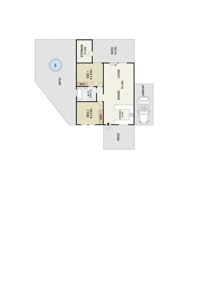 Floorplan of Homely unit listing, 23/16 McGuire Circuit, Moulden NT 830