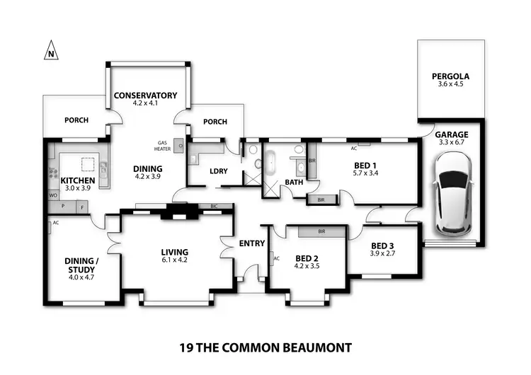 Floorplan of Homely house listing, 19 The Common, Beaumont SA 5066