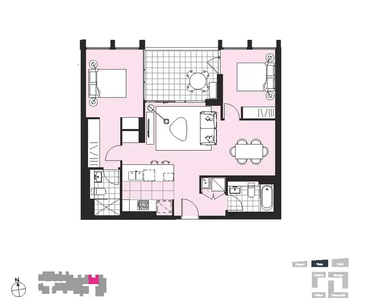 Floorplan of Homely apartment listing, 510/7 Village Place, Kirrawee NSW 2232