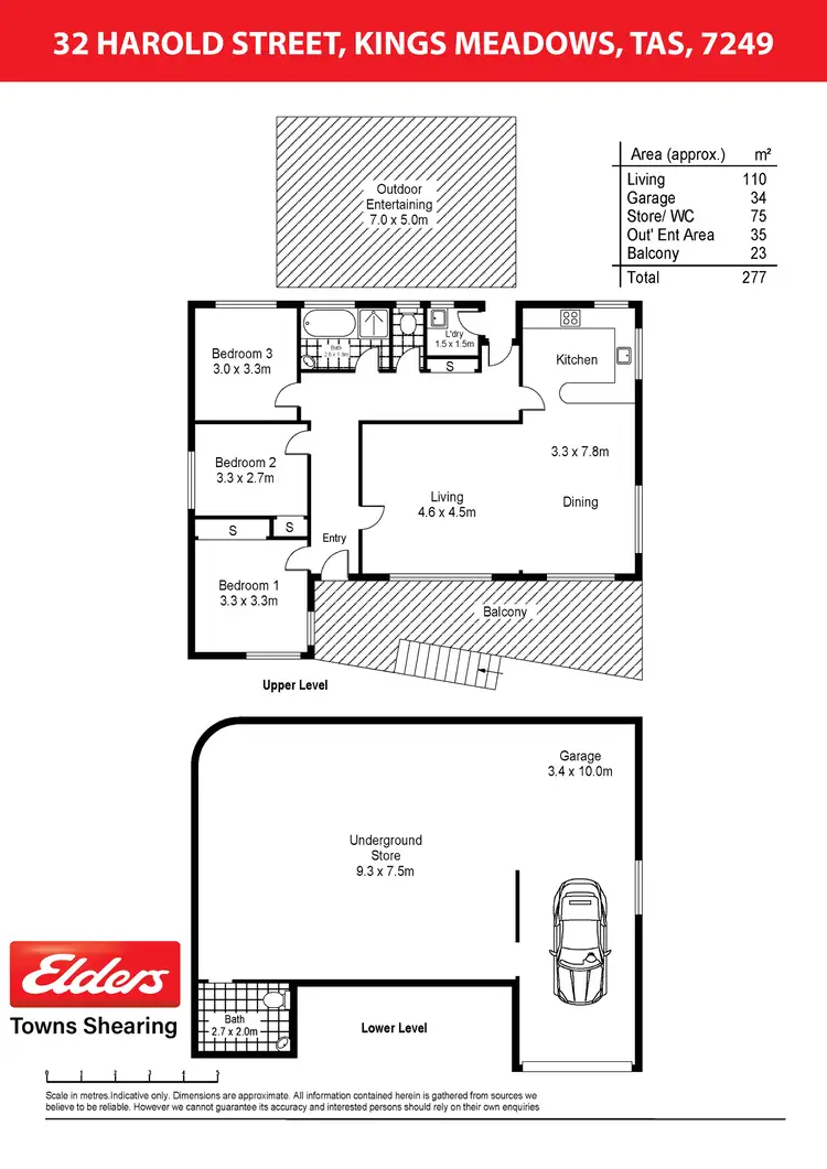 Floorplan of Homely house listing, 32 Harold Street, Kings Meadows TAS 7249