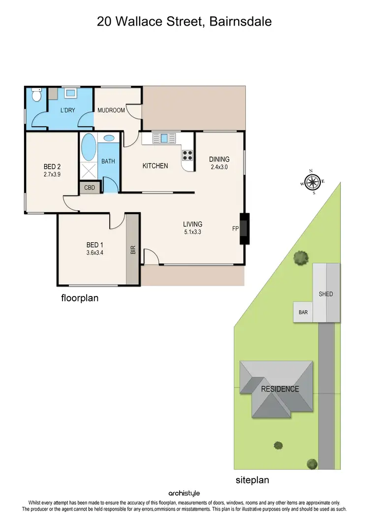 Floorplan of Homely house listing, 20 Wallace Street, Bairnsdale VIC 3875