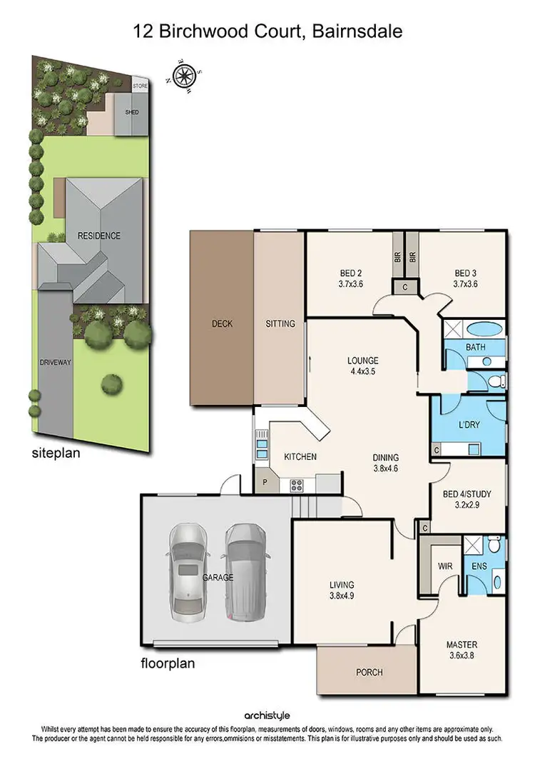 Floorplan of Homely house listing, 12 Birchwood Court, Bairnsdale VIC 3875