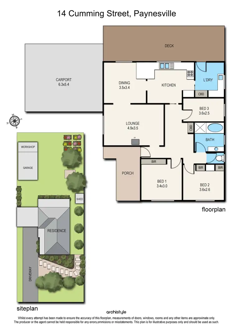 Floorplan of Homely house listing, 14 Cumming Street, Paynesville VIC 3880