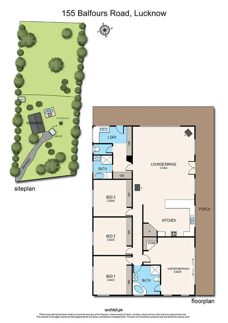 Floorplan of Homely house listing, 155 Balfours Road, Lucknow VIC 3875