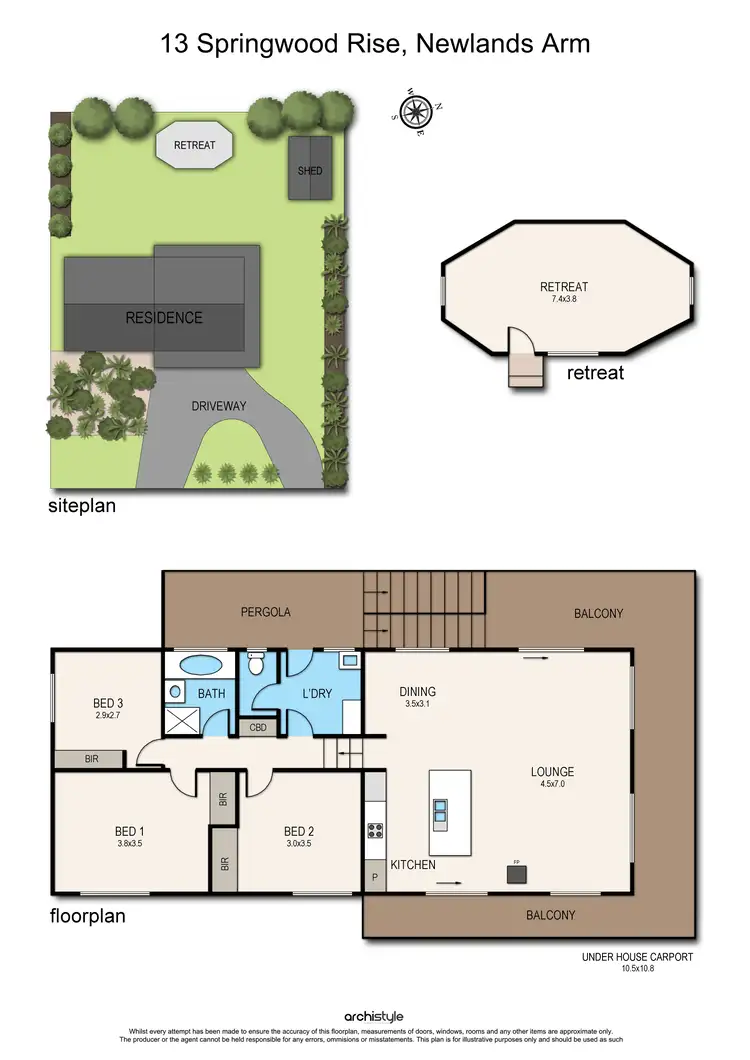 Floorplan of Homely house listing, 13 Springwood Rise, Newlands Arm VIC 3875