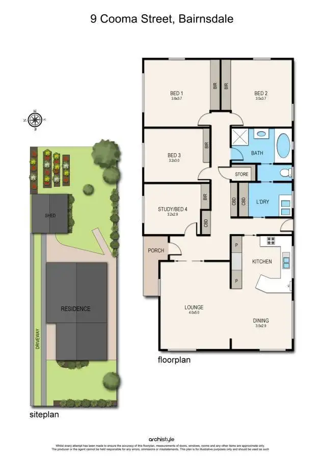 Floorplan of Homely house listing, 9 Cooma Street, Bairnsdale VIC 3875