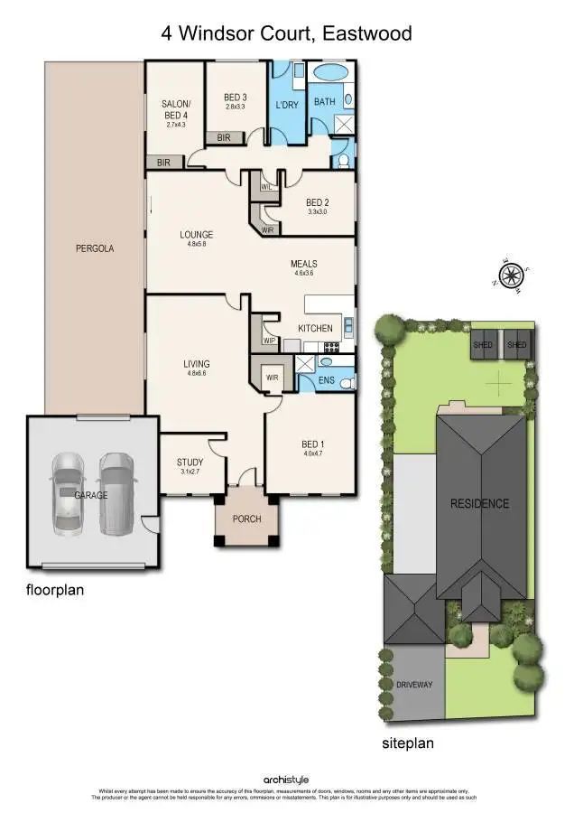 Floorplan of Homely house listing, 4 Windsor Court, Eastwood VIC 3875