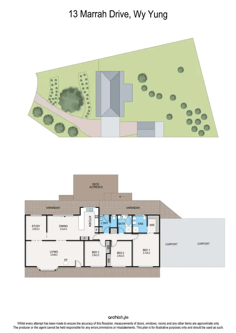Floorplan of Homely house listing, 13 Marrah Drive, Wy Yung VIC 3875