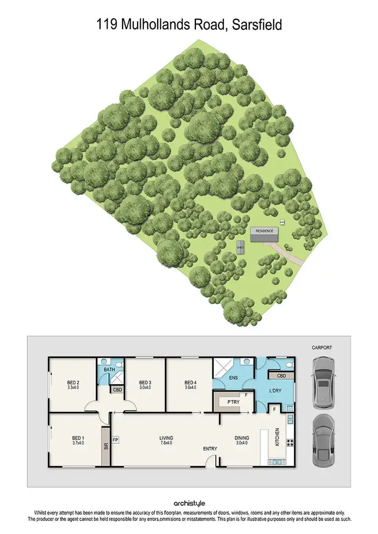 Floorplan of Homely house listing, 119 Mulhollands Road, Sarsfield VIC 3875