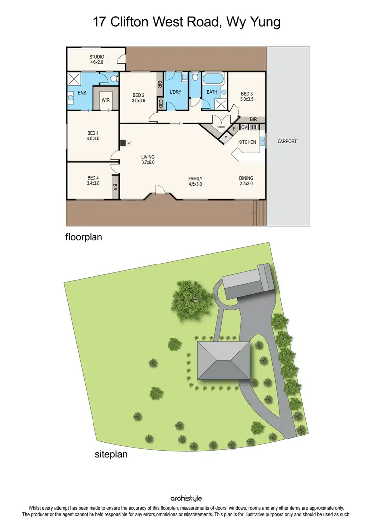 Floorplan of Homely house listing, 17 Clifton West Road, Wy Yung VIC 3875