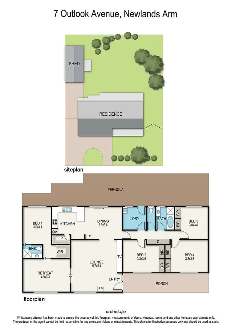 Floorplan of Homely house listing, 7 Outlook Avenue, Newlands Arm VIC 3875