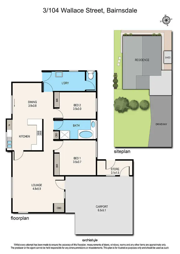 Floorplan of Homely unit listing, 3/104 Wallace Street, Bairnsdale VIC 3875