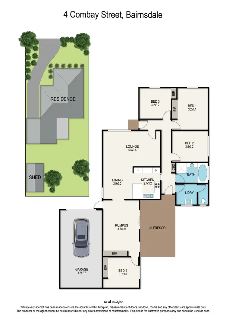 Floorplan of Homely house listing, 4 Combay Street, Bairnsdale VIC 3875