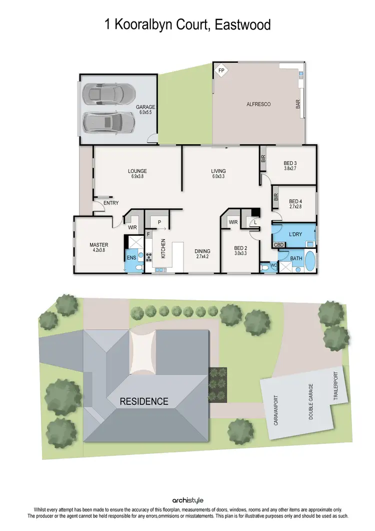 Floorplan of Homely house listing, 1 Kooralbyn Court, Eastwood VIC 3875