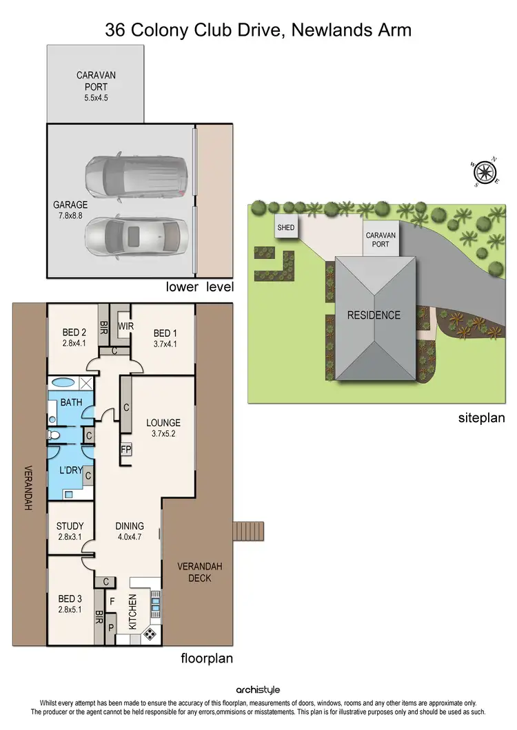 Floorplan of Homely house listing, 36 Colony Club Drive, Newlands Arm VIC 3875