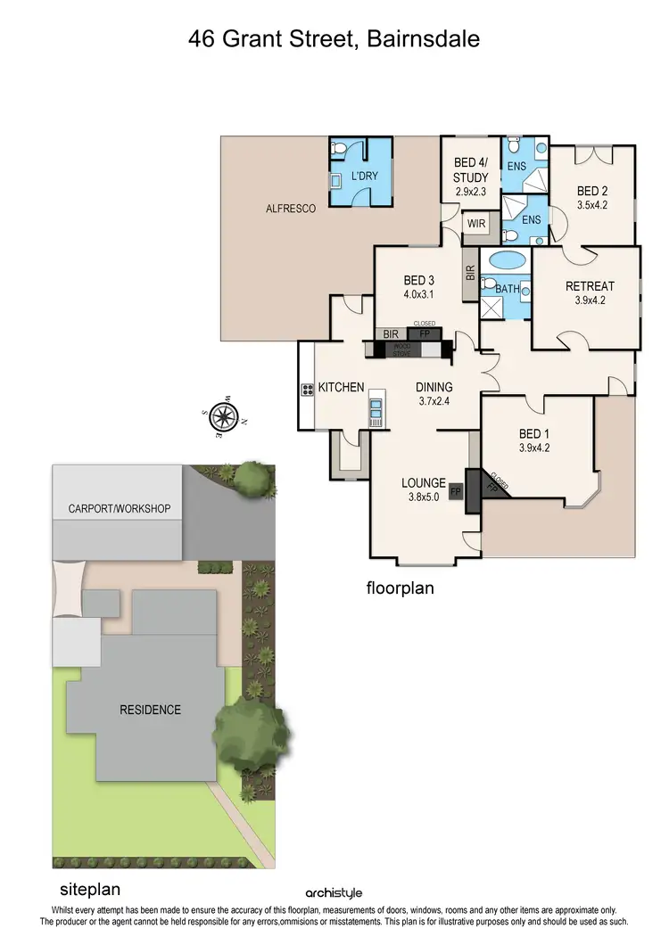 Floorplan of Homely house listing, 46 Grant Street, Bairnsdale VIC 3875