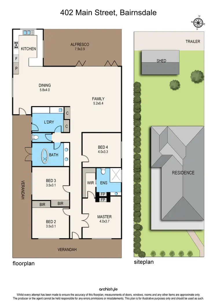 Floorplan of Homely house listing, 402 Main Street, Bairnsdale VIC 3875