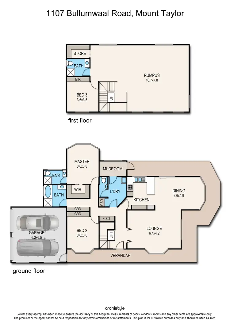 Floorplan of Homely rural property listing, 1107 Bullumwaal Road, Mount Taylor VIC 3875