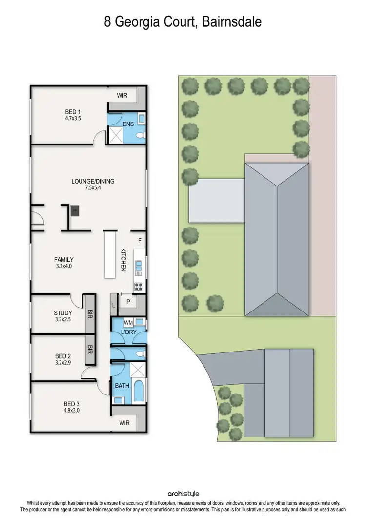 Floorplan of Homely house listing, 8 Georgia Court, Bairnsdale VIC 3875