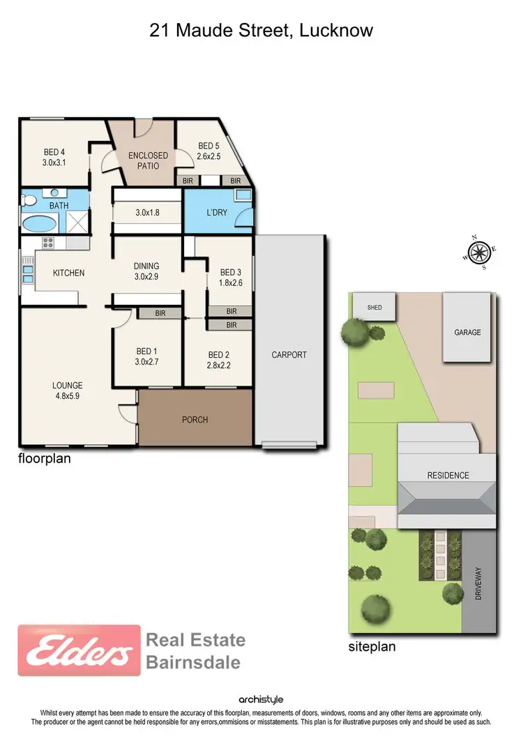 Floorplan of Homely house listing, 21 Maude Street, Lucknow VIC 3875