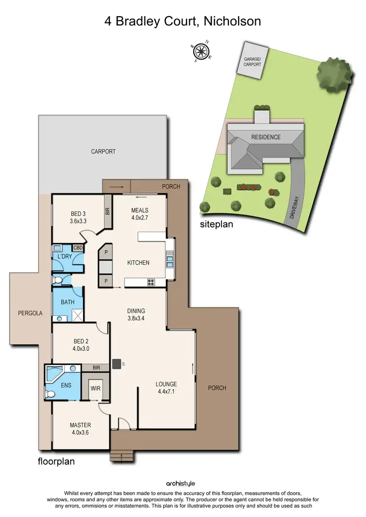 Floorplan of Homely house listing, 4 Bradley Court, Nicholson VIC 3882