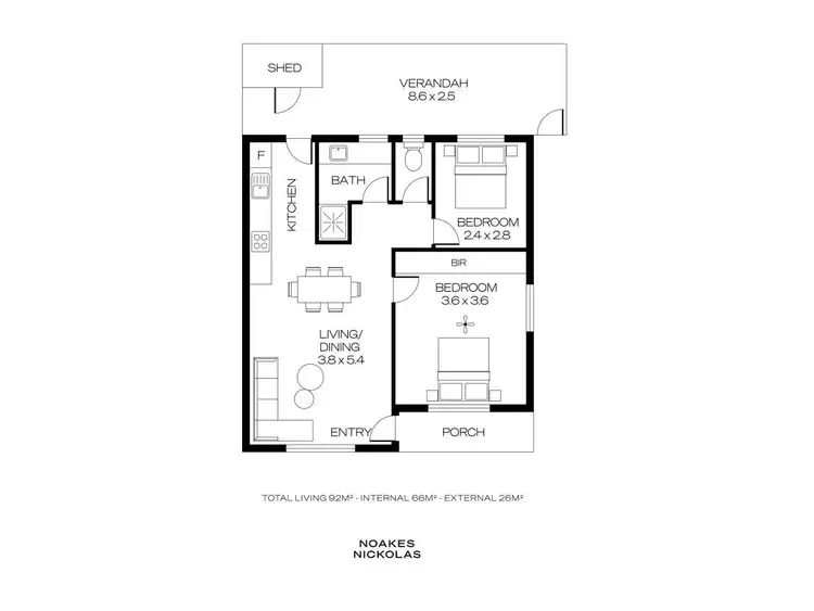 Floorplan of Homely unit listing, 1/13 Torrens Avenue, Lockleys SA 5032