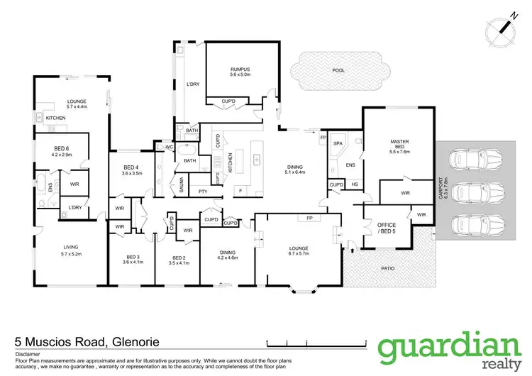 Floorplan of Homely house listing, 5 Muscios Road, Glenorie NSW 2157