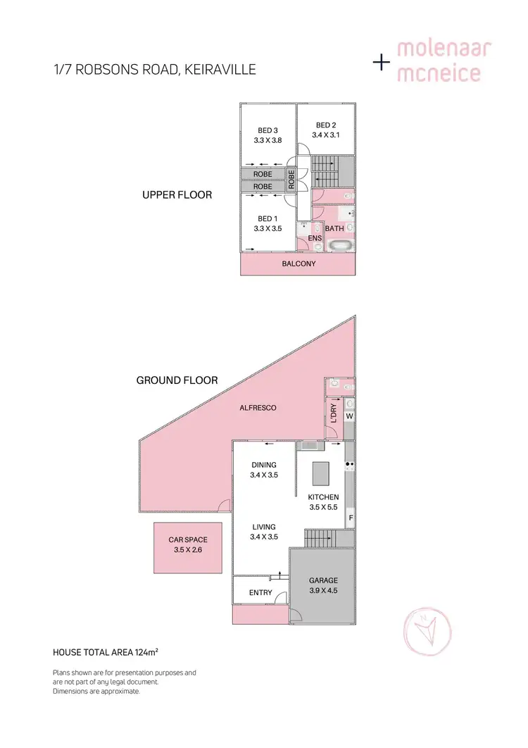 Floorplan of Homely townhouse listing, 1/7 Robsons Road, Keiraville NSW 2500