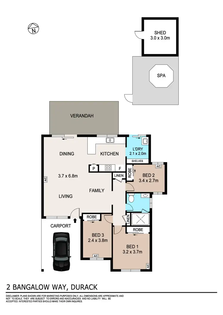 Floorplan of Homely house listing, 2 Bangalow Way, Durack NT 830