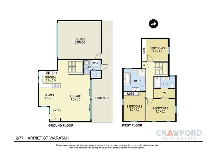 Floorplan of Homely townhouse listing, 2/77 Harriet Street, Waratah NSW 2298
