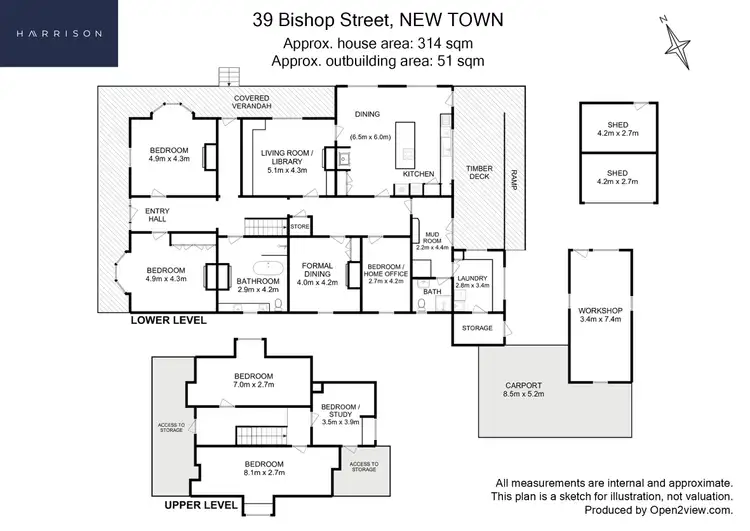 Floorplan of Homely house listing, 39 Bishop Street, New Town TAS 7008