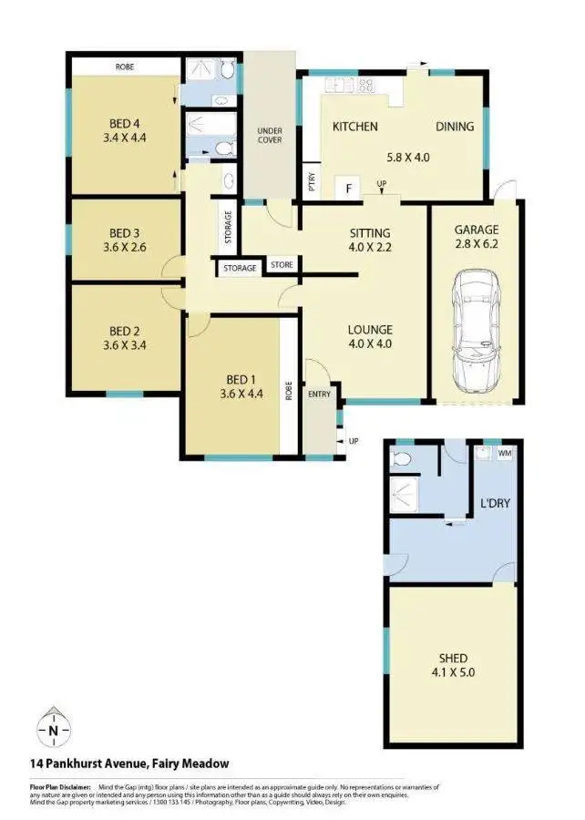 Floorplan of Homely house listing, 14 Pankhurst Avenue, Fairy Meadow NSW 2519