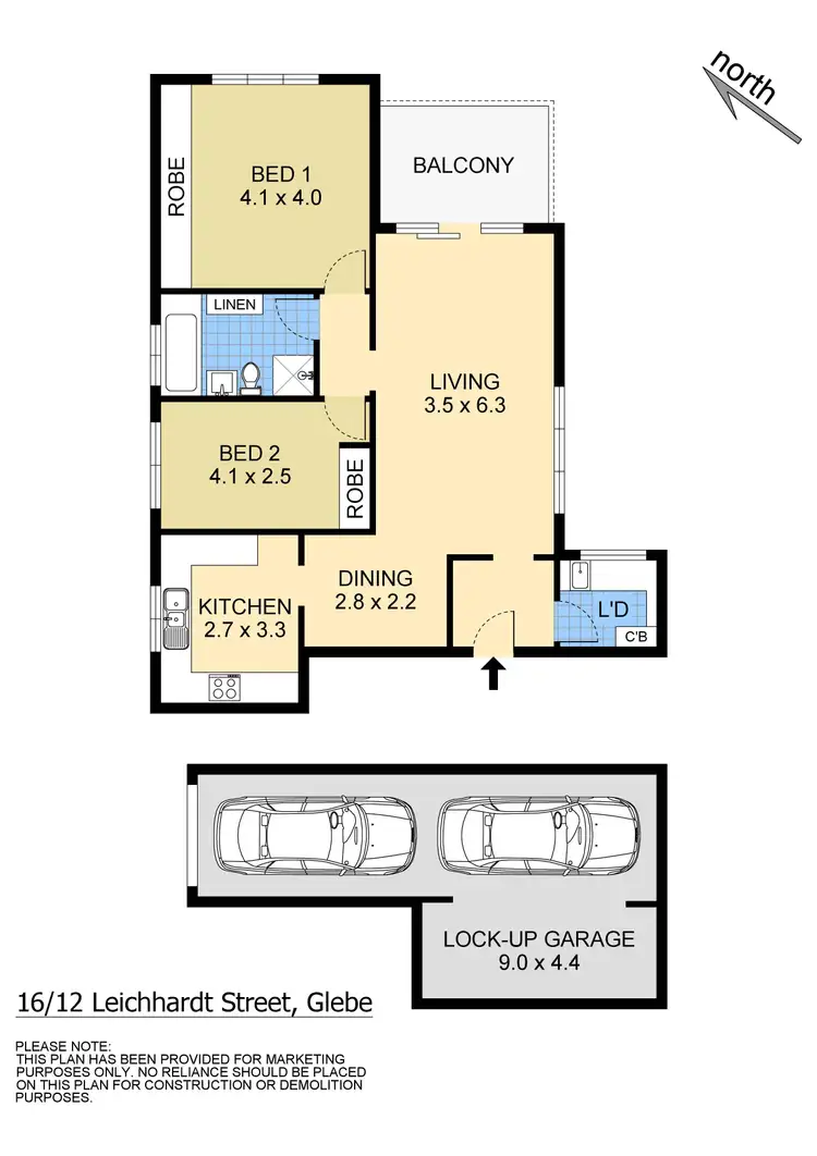 Floorplan of Homely apartment listing, 16/12 Leichhardt Street, Glebe NSW 2037