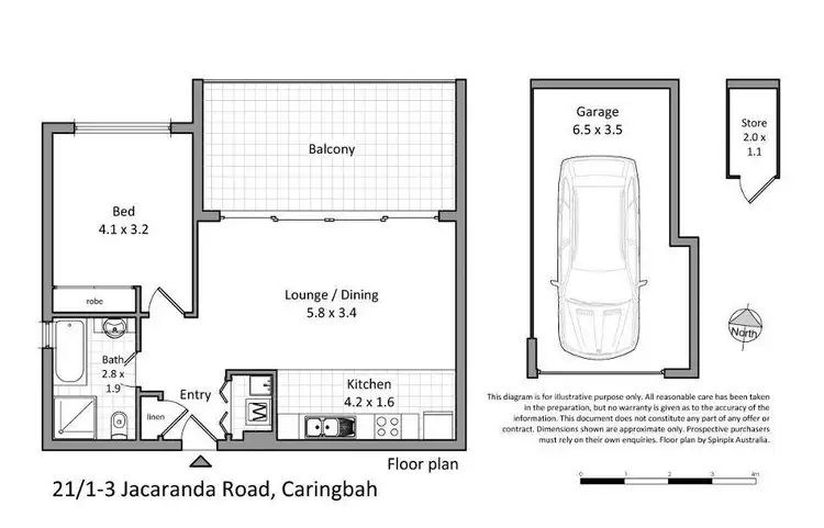 Floorplan of Homely apartment listing, 21/1-3 Jacaranda Road, Caringbah NSW 2229