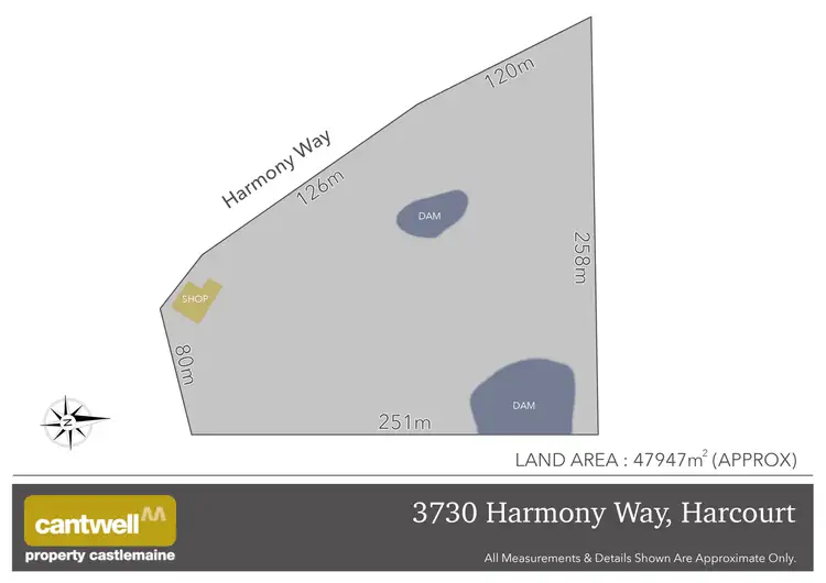 Floorplan of Homely rural property listing, 3730 Harmony Way, Harcourt VIC 3453