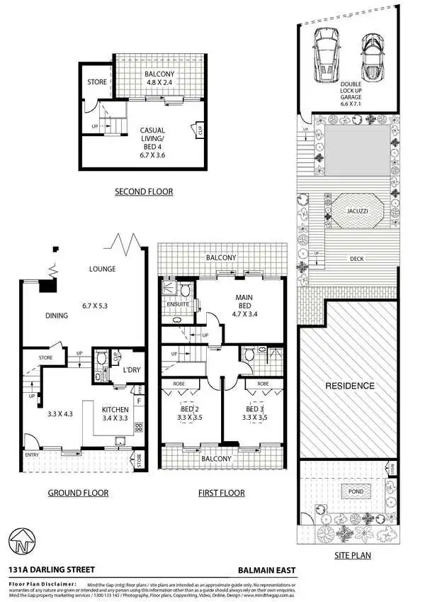 Floorplan of Homely house listing, 131A Darling Street, Balmain East NSW 2041