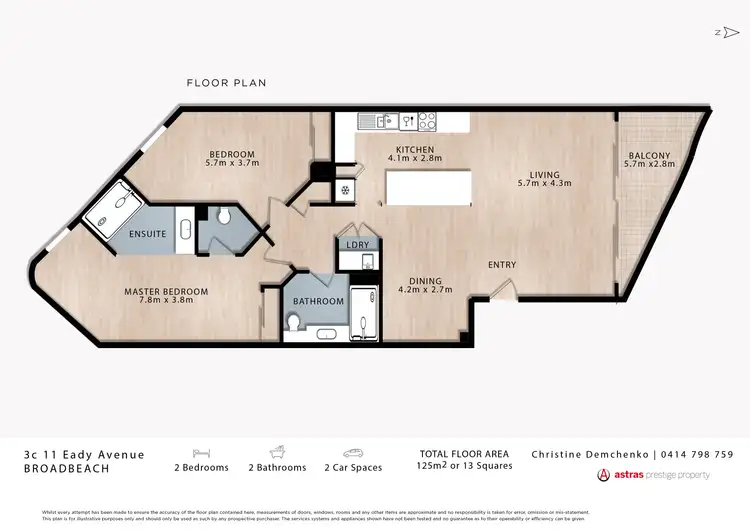 Floorplan of Homely unit listing, 3C/11 Eady Avenue, Broadbeach Waters QLD 4218