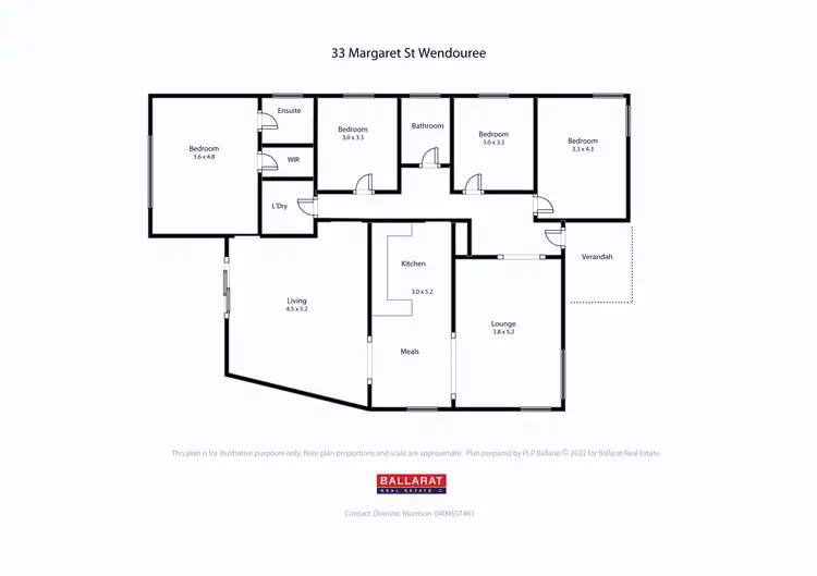 Floorplan of Homely house listing, 33 Margaret Street, Wendouree VIC 3355