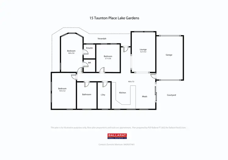 Floorplan of Homely house listing, 15 Taunton Place, Lake Gardens VIC 3355