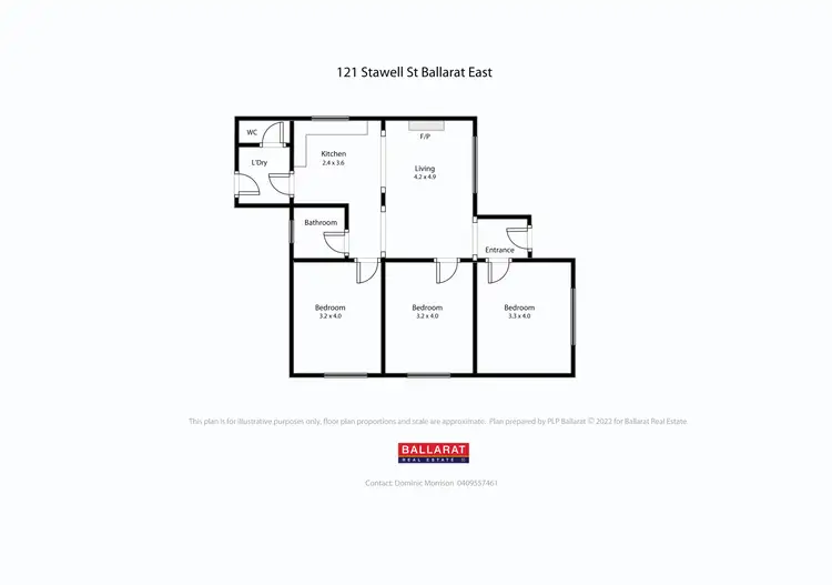 Floorplan of Homely house listing, 121 Stawell Street North, Ballarat East VIC 3350