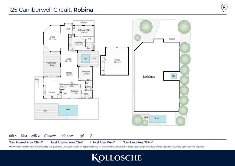 Floorplan of Homely house listing, 125 Camberwell Circuit, Robina QLD 4226