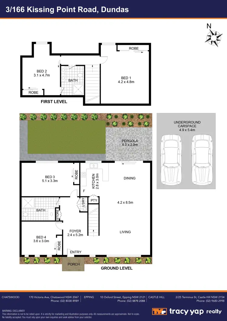 Floorplan of Homely townhouse listing, 3/166 Kissing Point Road, Dundas NSW 2117
