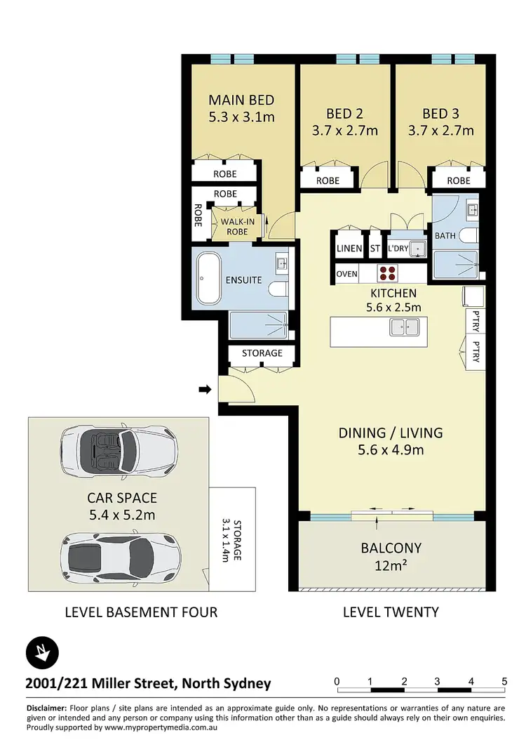 Floorplan of Homely apartment listing, 2001/221 Miller Street, North Sydney NSW 2060